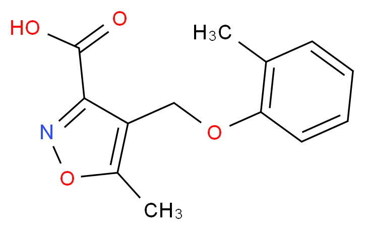 5-Methyl-4-o-tolyloxymethyl-isoxazole-3-carboxylic acid_分子结构_CAS_)