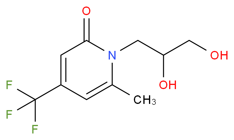 1-(2,3-dihydroxypropyl)-6-methyl-4-(trifluoromethyl)pyridin-2(1H)-one_分子结构_CAS_)