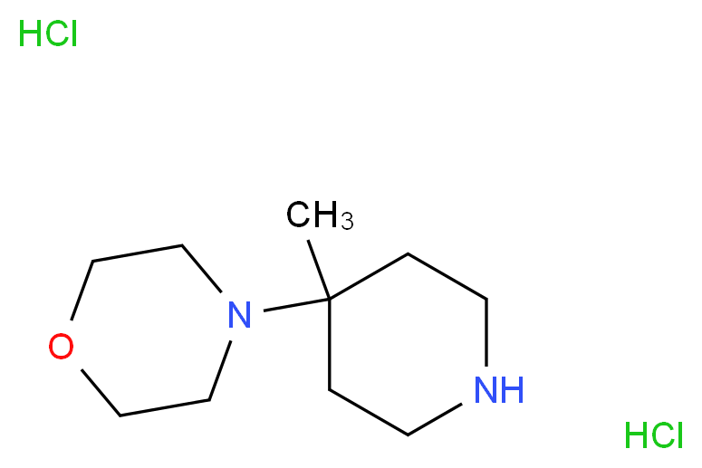 4-(4-Methylpiperidin-4-yl)morpholine dihydrochloride_分子结构_CAS_1208090-98-5)