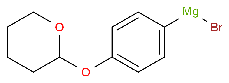 4-(2-四氢-2H-吡喃氧代)苯基溴化镁 溶液_分子结构_CAS_36637-44-2)