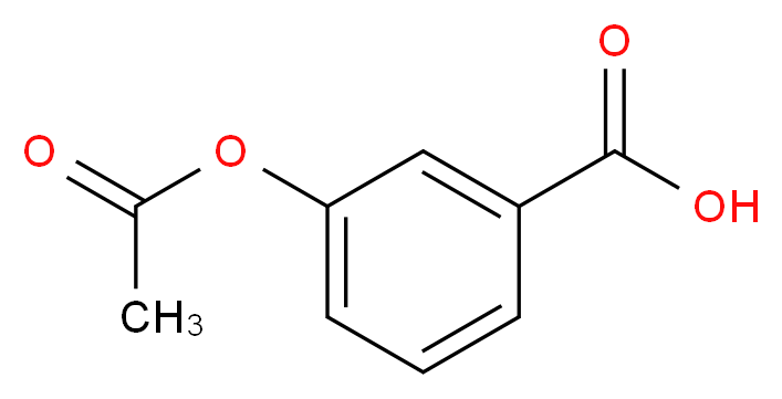 3-乙酰氧基苯甲酸_分子结构_CAS_6304-89-8)