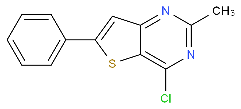 4-chloro-2-methyl-6-phenylthieno[3,2-d]pyrimidine_分子结构_CAS_225385-07-9