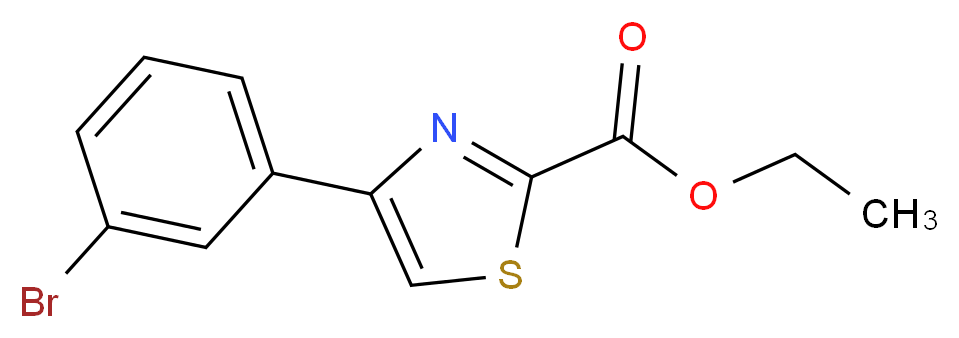 Ethyl 4-(3-bromophenyl)-1,3-thiazole-2-carboxylate_分子结构_CAS_)