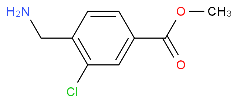 methyl 4-(aminomethyl)-3-chlorobenzoate_分子结构_CAS_940062-11-3