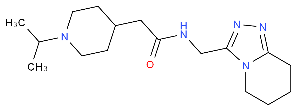 2-(1-isopropyl-4-piperidinyl)-N-(5,6,7,8-tetrahydro[1,2,4]triazolo[4,3-a]pyridin-3-ylmethyl)acetamide_分子结构_CAS_)