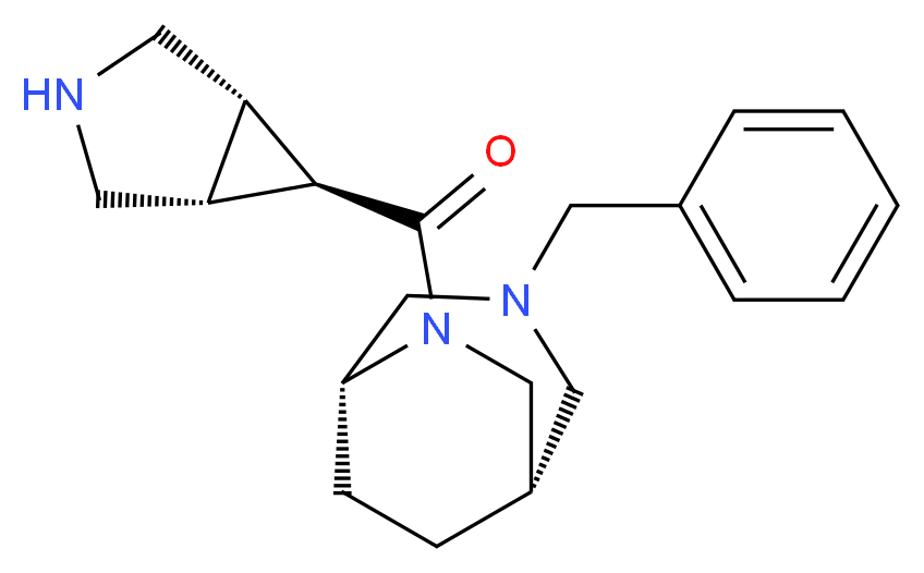 (1S*,5R*)-6-[(1R*,5S*,6r)-3-azabicyclo[3.1.0]hex-6-ylcarbonyl]-3-benzyl-3,6-diazabicyclo[3.2.2]nonane_分子结构_CAS_)