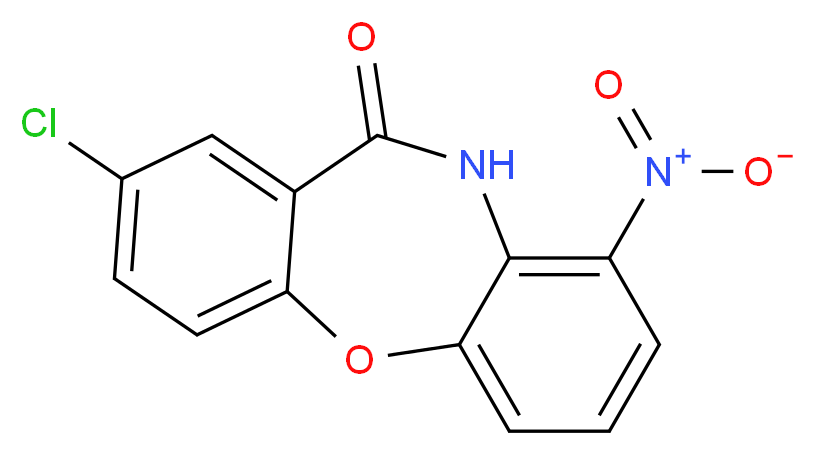 2-Chloro-9-nitro-dibenz[b,f][1,4]oxazepin-11(10H)-one_分子结构_CAS_37081-78-0)