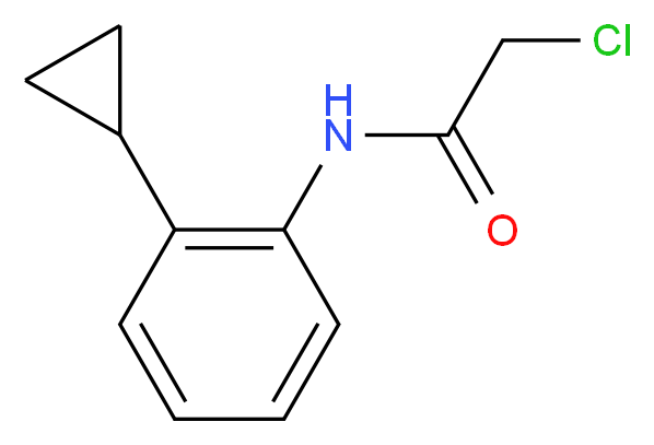 2-chloro-N-(2-cyclopropylphenyl)acetamide_分子结构_CAS_444066-96-0