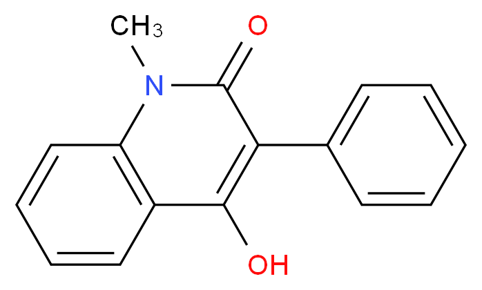 4-hydroxy-1-methyl-3-phenyl-1,2-dihydroquinolin-2-one_分子结构_CAS_519-66-4