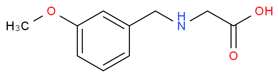 2-{[(3-methoxyphenyl)methyl]amino}acetic acid_分子结构_CAS_756754-04-8