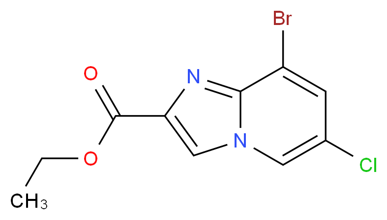 ethyl 8-bromo-6-chloroimidazo[1,2-a]pyridine-2-carboxylate_分子结构_CAS_951884-22-3