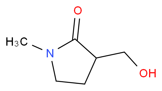 3-(hydroxymethyl)-1-methylpyrrolidin-2-one_分子结构_CAS_577780-05-3