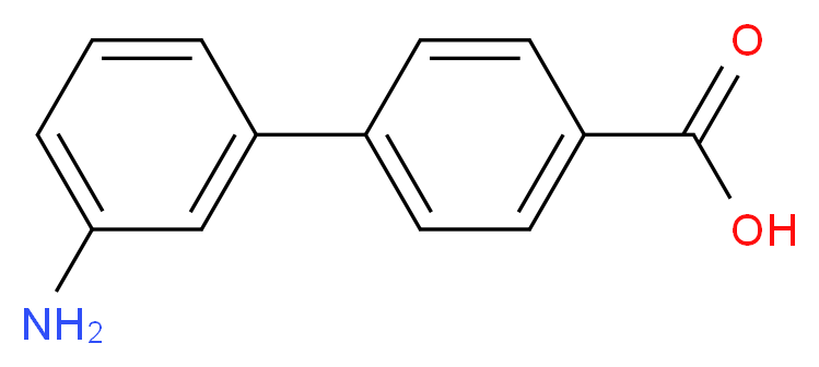 4-(3-aminophenyl)benzoic acid_分子结构_CAS_124221-69-8