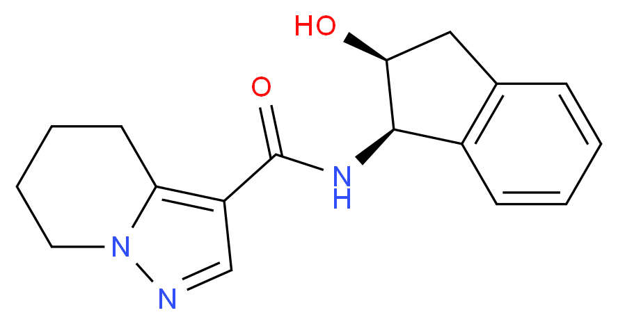 N-[(1R,2S)-2-hydroxy-2,3-dihydro-1H-inden-1-yl]-4,5,6,7-tetrahydropyrazolo[1,5-a]pyridine-3-carboxamide_分子结构_CAS_)