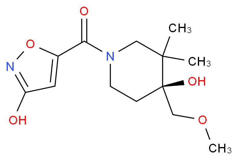 (4S)-1-[(3-hydroxy-5-isoxazolyl)carbonyl]-4-(methoxymethyl)-3,3-dimethyl-4-piperidinol_分子结构_CAS_)