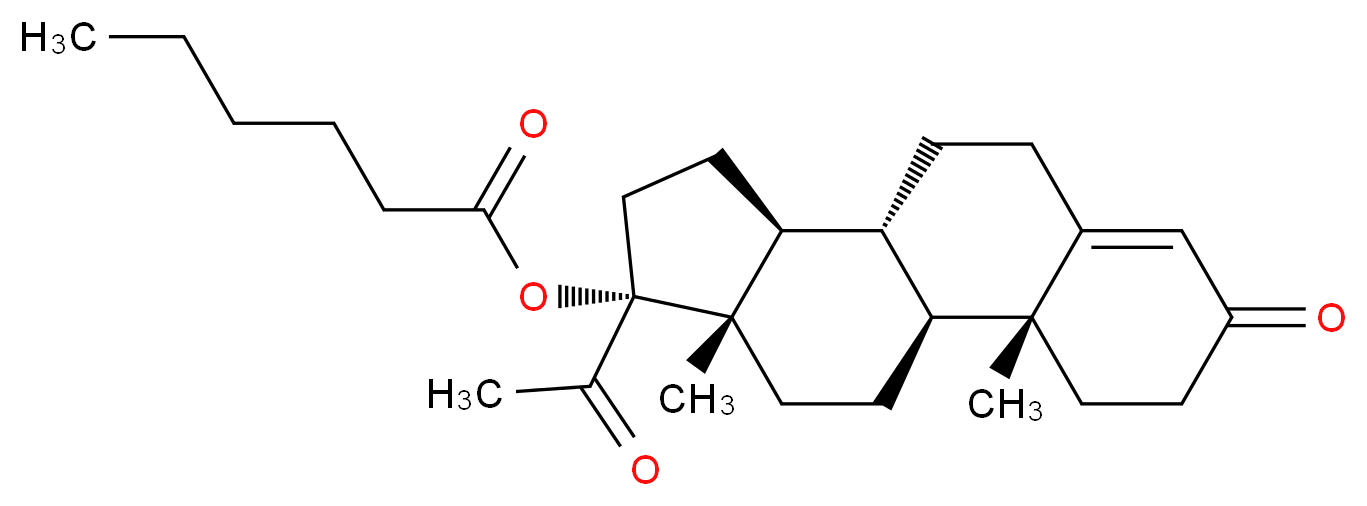 Hydroxyprogesterone caproate_分子结构_CAS_630-56-8)