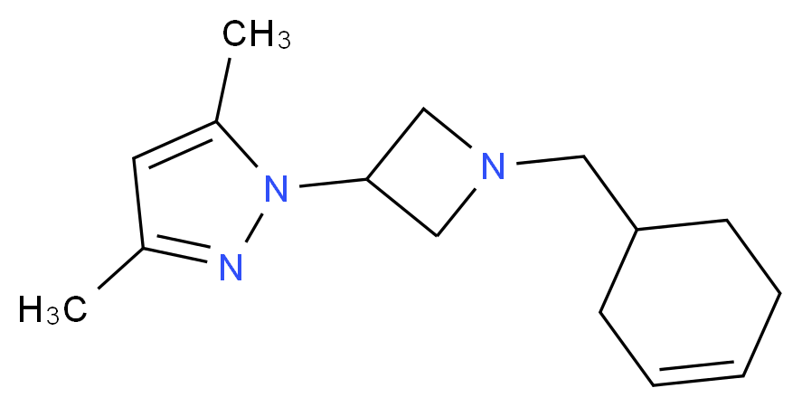 1-[1-(cyclohex-3-en-1-ylmethyl)azetidin-3-yl]-3,5-dimethyl-1H-pyrazole_分子结构_CAS_)