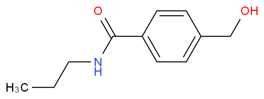 4-(hydroxymethyl)-N-propylbenzamide_分子结构_CAS_7464-43-9