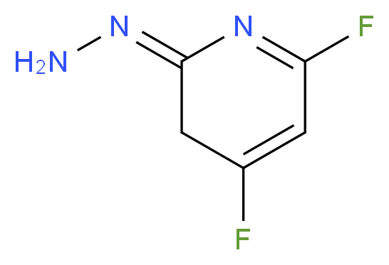 (2E)-4,6-difluoro-2-hydrazinylidene-2,3-dihydropyridine_分子结构_CAS_837364-98-4