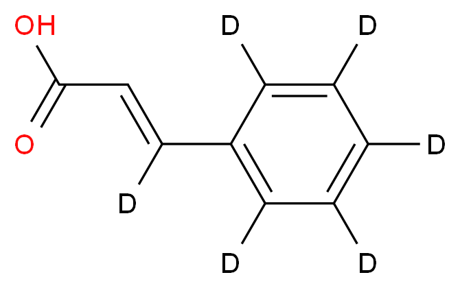 (2E)-3-(<sup>2</sup>H<sub>5</sub>)phenyl(3-<sup>2</sup>H)prop-2-enoic acid_分子结构_CAS_91453-04-2