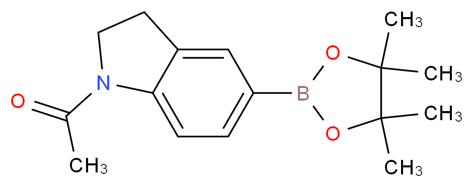 1-(5-(4,4,5,5-tetramethyl-1,3,2-dioxaborolan-2-yl)indolin-1-yl)ethanone_分子结构_CAS_937591-32-7)