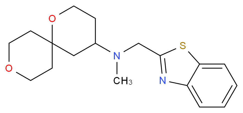 (1,3-benzothiazol-2-ylmethyl)1,9-dioxaspiro[5.5]undec-4-yl(methyl)amine_分子结构_CAS_)