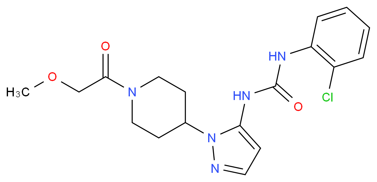 N-(2-chlorophenyl)-N'-{1-[1-(methoxyacetyl)-4-piperidinyl]-1H-pyrazol-5-yl}urea_分子结构_CAS_)