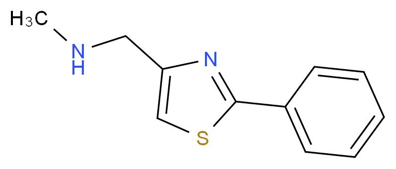 methyl[(2-phenyl-1,3-thiazol-4-yl)methyl]amine_分子结构_CAS_921101-66-8