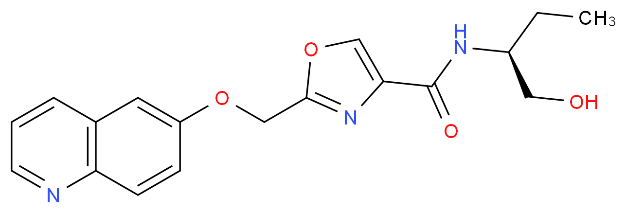 N-[(1S)-1-(hydroxymethyl)propyl]-2-[(quinolin-6-yloxy)methyl]-1,3-oxazole-4-carboxamide_分子结构_CAS_)