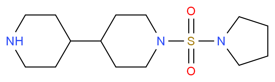 4-(piperidin-4-yl)-1-(pyrrolidine-1-sulfonyl)piperidine_分子结构_CAS_1000958-63-3