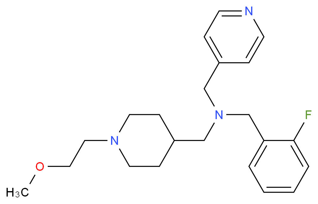 (2-fluorobenzyl){[1-(2-methoxyethyl)-4-piperidinyl]methyl}(4-pyridinylmethyl)amine_分子结构_CAS_)