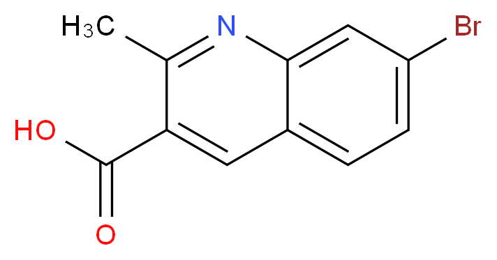 7-BROMO-2-METHYLQUINOLINE-3-CARBOXYLIC ACID_分子结构_CAS_610277-19-5)