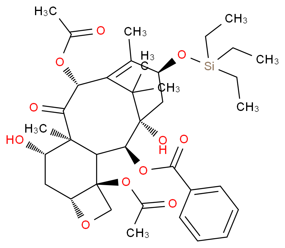 13-O-(Triethylsilyl) Baccatin III_分子结构_CAS_208406-86-4)