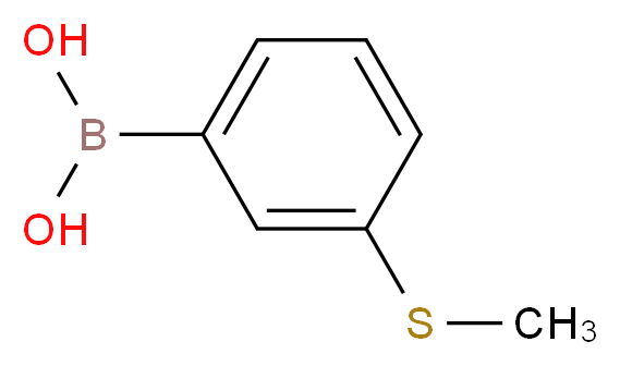 3-甲硫基苯硼酸_分子结构_CAS_128312-11-8)
