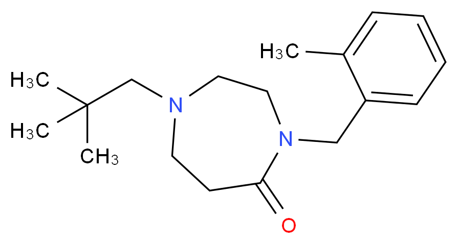 1-(2,2-dimethylpropyl)-4-(2-methylbenzyl)-1,4-diazepan-5-one_分子结构_CAS_)