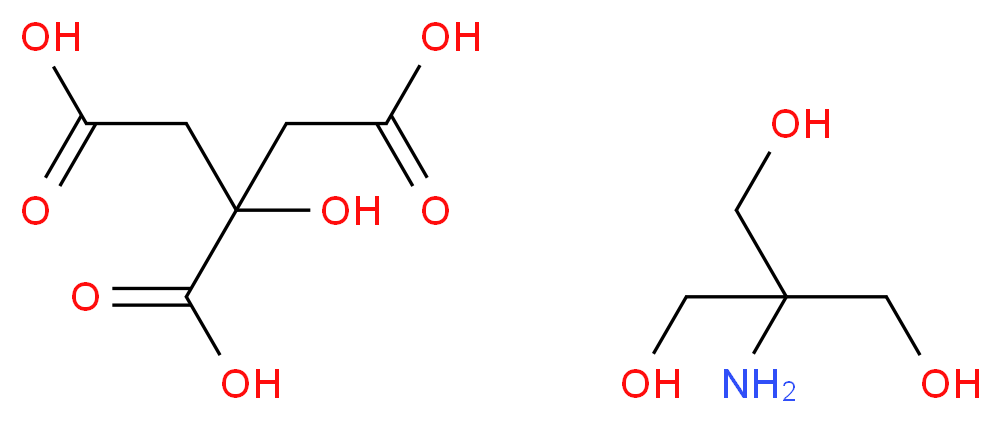 2-amino-2-(hydroxymethyl)propane-1,3-diol; 2-hydroxypropane-1,2,3-tricarboxylic acid_分子结构_CAS_108321-33-1