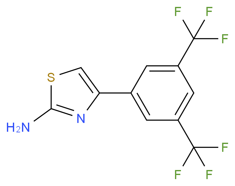 4-[3,5-bis(trifluoromethyl)phenyl]-1,3-thiazol-2-amine_分子结构_CAS_284665-40-3