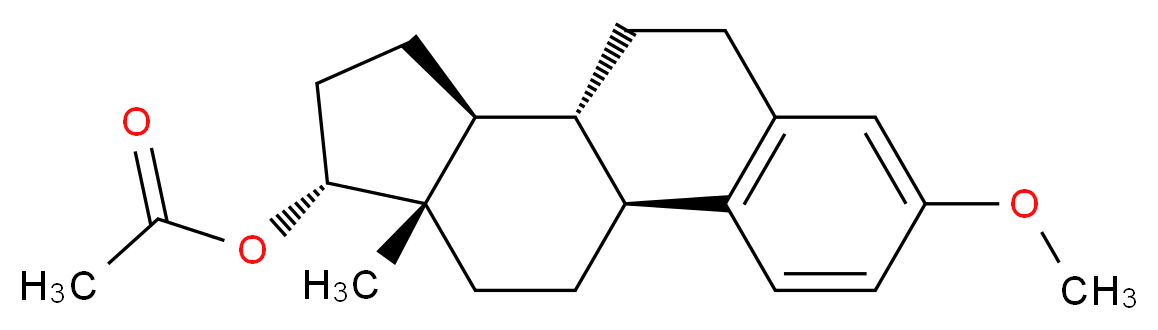 17-O-Acetyl-3-O-methyl 17β-Estradiol_分子结构_CAS_5976-55-6)