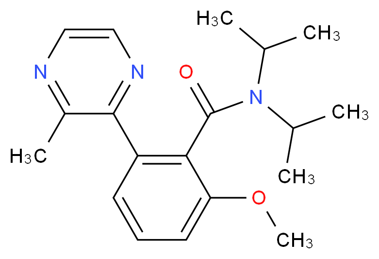 N,N-diisopropyl-2-methoxy-6-(3-methylpyrazin-2-yl)benzamide_分子结构_CAS_)