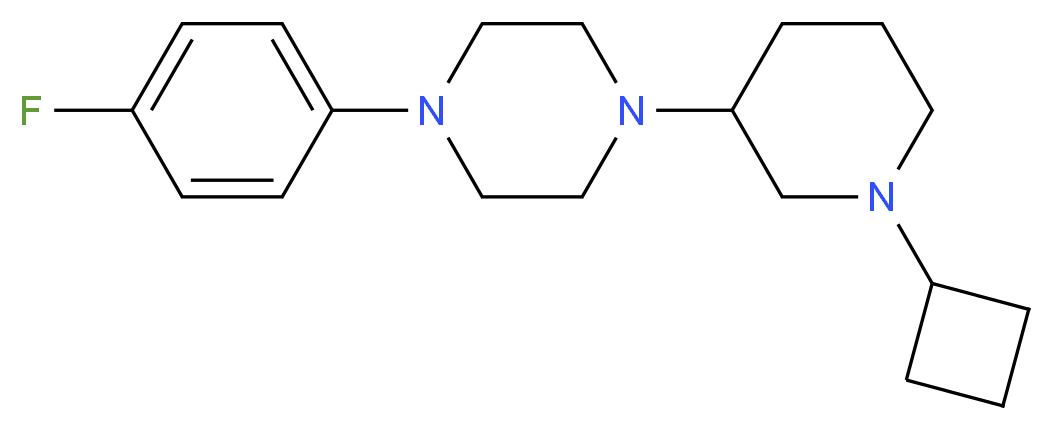 1-(1-cyclobutyl-3-piperidinyl)-4-(4-fluorophenyl)piperazine_分子结构_CAS_)