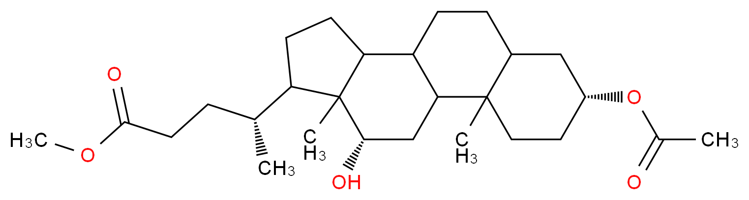 5β-Cholanic acid-3α,12α-diol 3-acetate methyl ester_分子结构_CAS_27240-83-1)