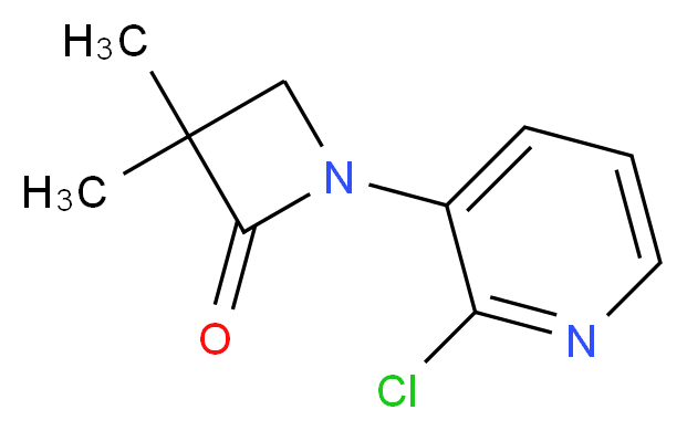 1-(2-氯-3-吡啶)-3,3-二甲基氮杂环丁烷-2-酮_分子结构_CAS_339100-95-7)