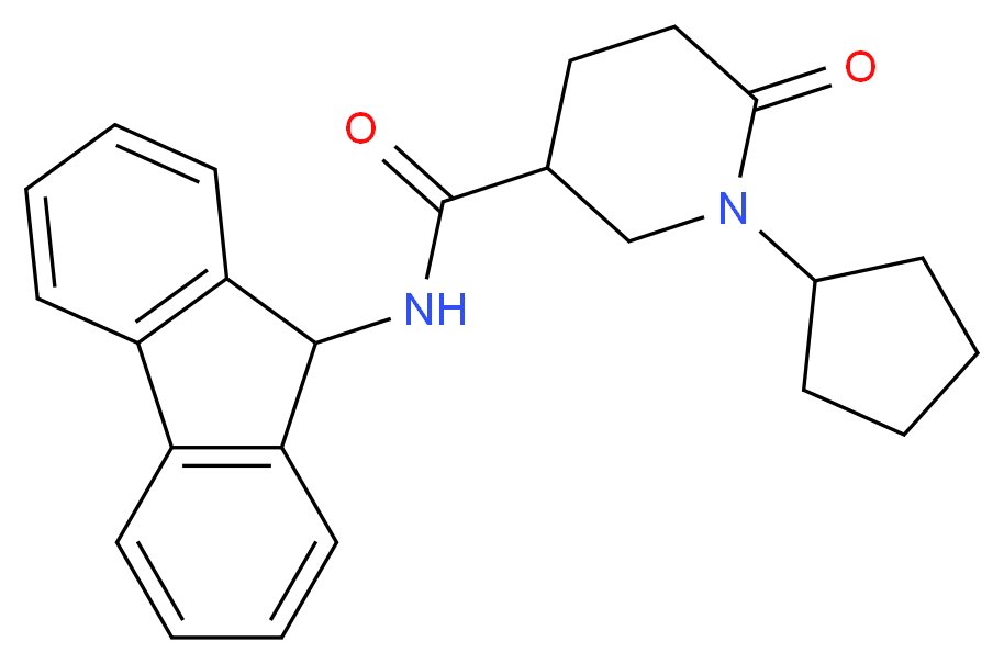 1-cyclopentyl-N-9H-fluoren-9-yl-6-oxo-3-piperidinecarboxamide_分子结构_CAS_)