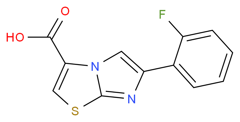 6-(2-Fluorophenyl)imidazo[2,1-b][1,3]thiazole-3-carboxylic acid_分子结构_CAS_912770-16-2)