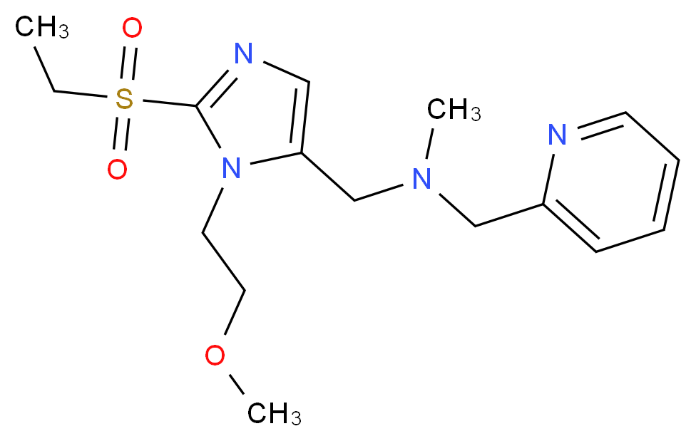 1-[2-(ethylsulfonyl)-1-(2-methoxyethyl)-1H-imidazol-5-yl]-N-methyl-N-(2-pyridinylmethyl)methanamine_分子结构_CAS_)