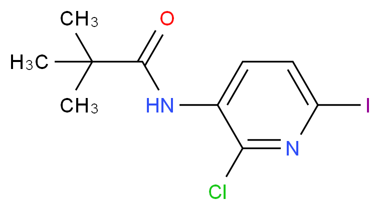 N-(2-chloro-6-iodopyridin-3-yl)-2,2-dimethylpropanamide_分子结构_CAS_1138444-26-4