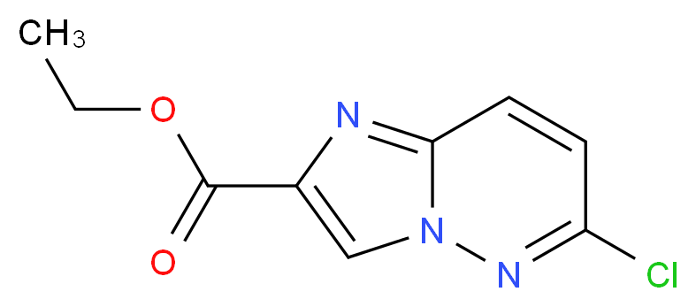 ethyl 6-chloroimidazo[1,2-b]pyridazine-2-carboxylate_分子结构_CAS_64067-99-8