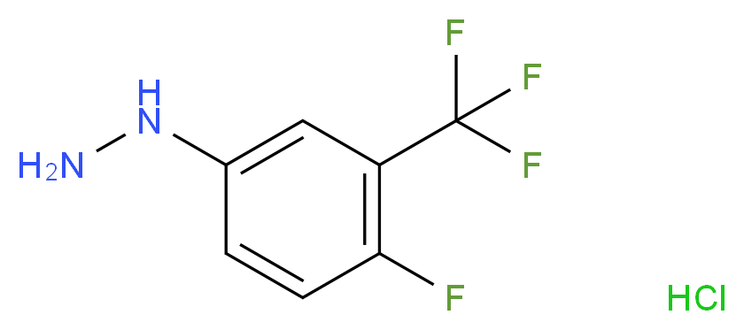 4-Fluoro-3-(trifluoromethyl)phenylhydrazine hydrochloride_分子结构_CAS_)