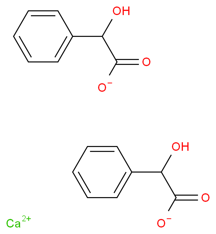 calcium bis(2-hydroxy-2-phenylacetate)_分子结构_CAS_134-95-2