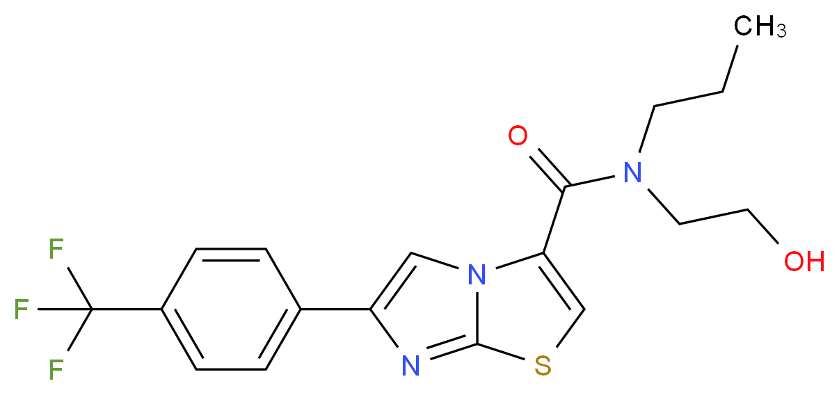 N-(2-hydroxyethyl)-N-propyl-6-[4-(trifluoromethyl)phenyl]imidazo[2,1-b][1,3]thiazole-3-carboxamide_分子结构_CAS_)